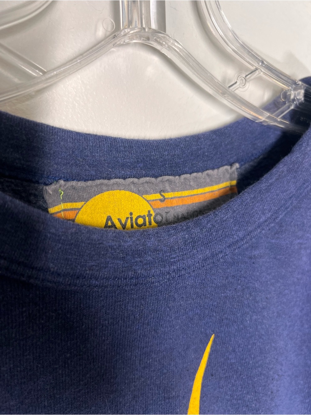 Aviator Nation Bolt Crewneck Sweatshirt Blue Sz S - Picture 7 of 7